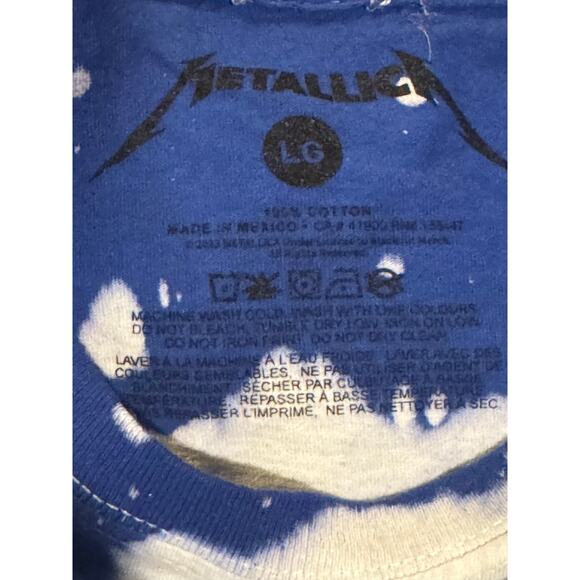Metallica Graphic Tee In Vertigo You Will Be Tie Dye Blue White Mens Large - Picture 5 of 5